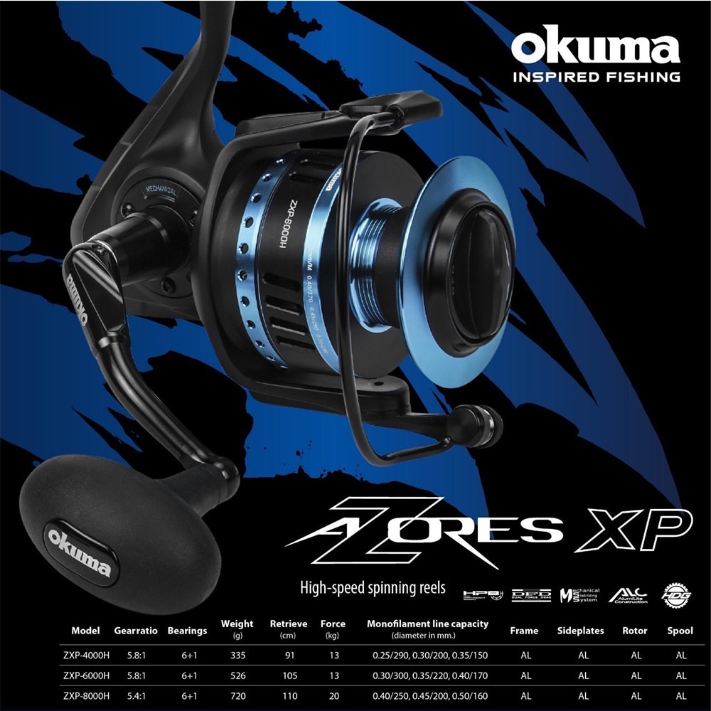 Molinete Okuma Azores ZXP 6000H - Sugoi Big Fish