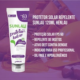 Protetor Solar Sunlau Com Repelente DEET10% FPS60