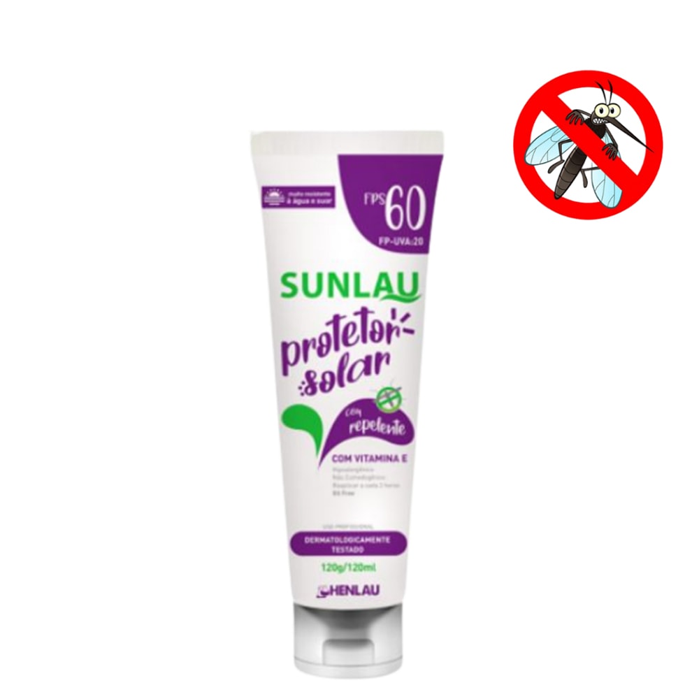 Protetor Solar Sunlau Com Repelente DEET10% FPS60