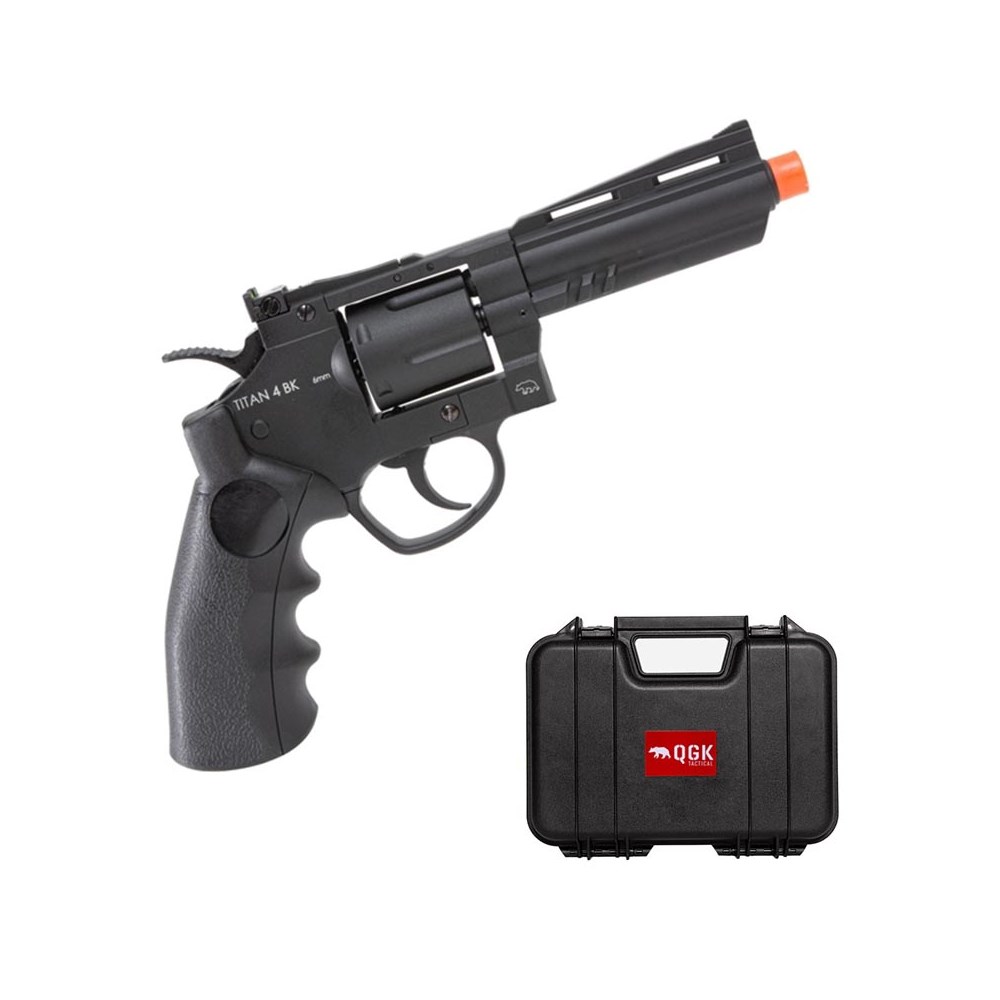 KitsKit Pistola de Pressão Revolver 38 Rossi Chumbinho + CO2 + Maleta